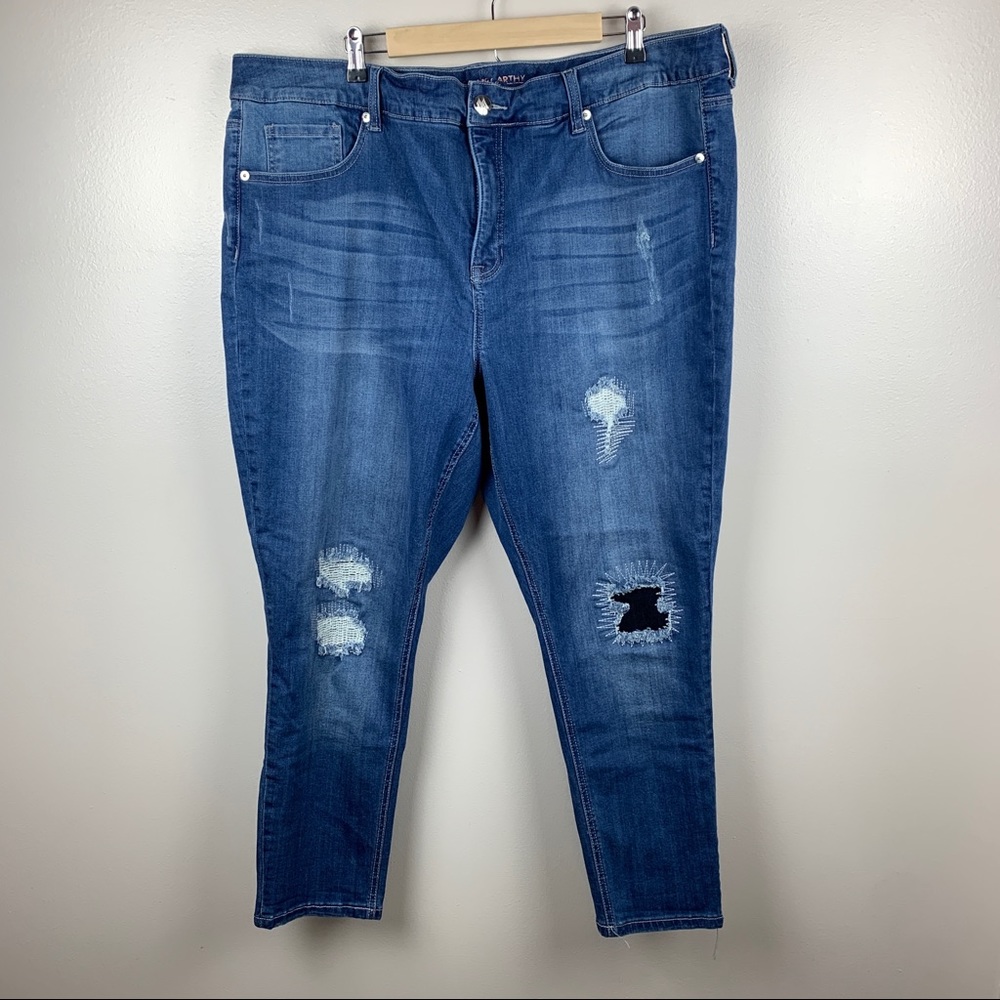 Seven 7 Melissa McCarthy Jeans Skinny Distressed